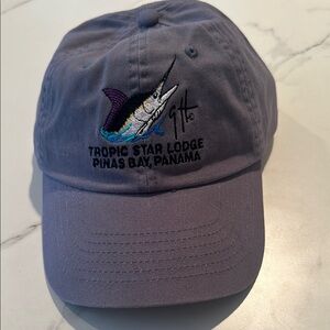 Gray Fish Embroidered Cap